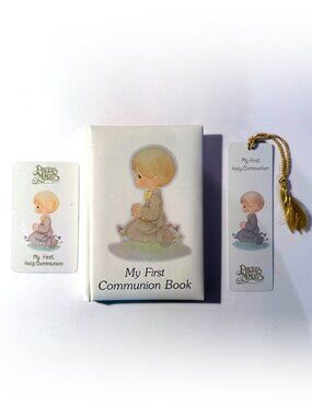 Precious Moments My First Holy Communion Book, Bookmark & Date Card Set for Boy
